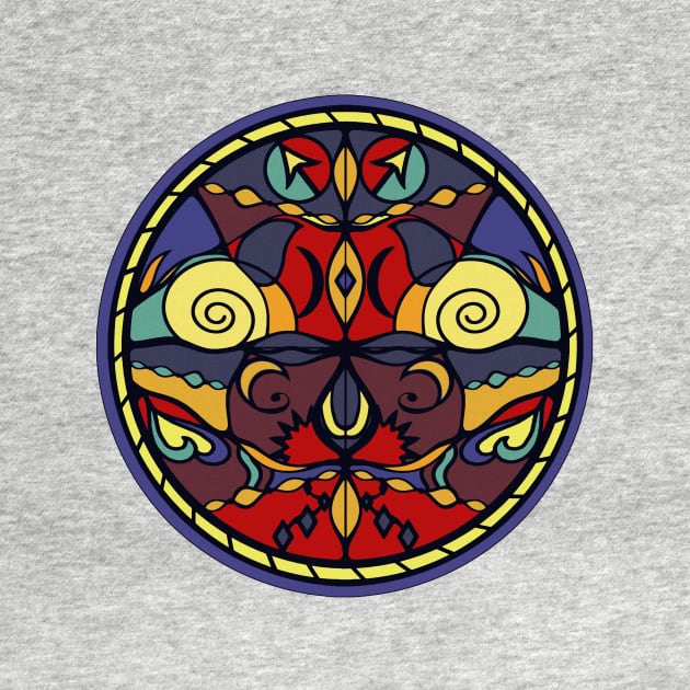 Color Symmetry Circle Art Tee by DISmithArt